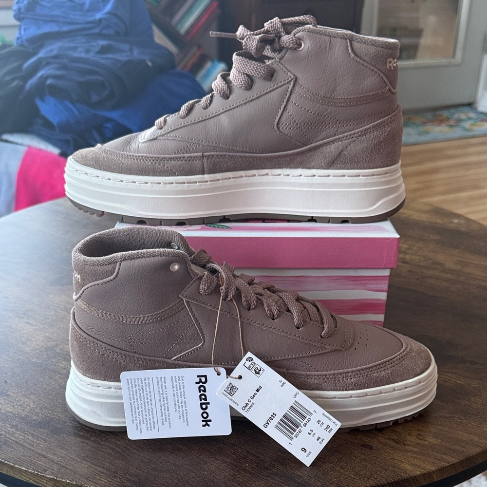 Reebok Taupe High-Top Sneakers